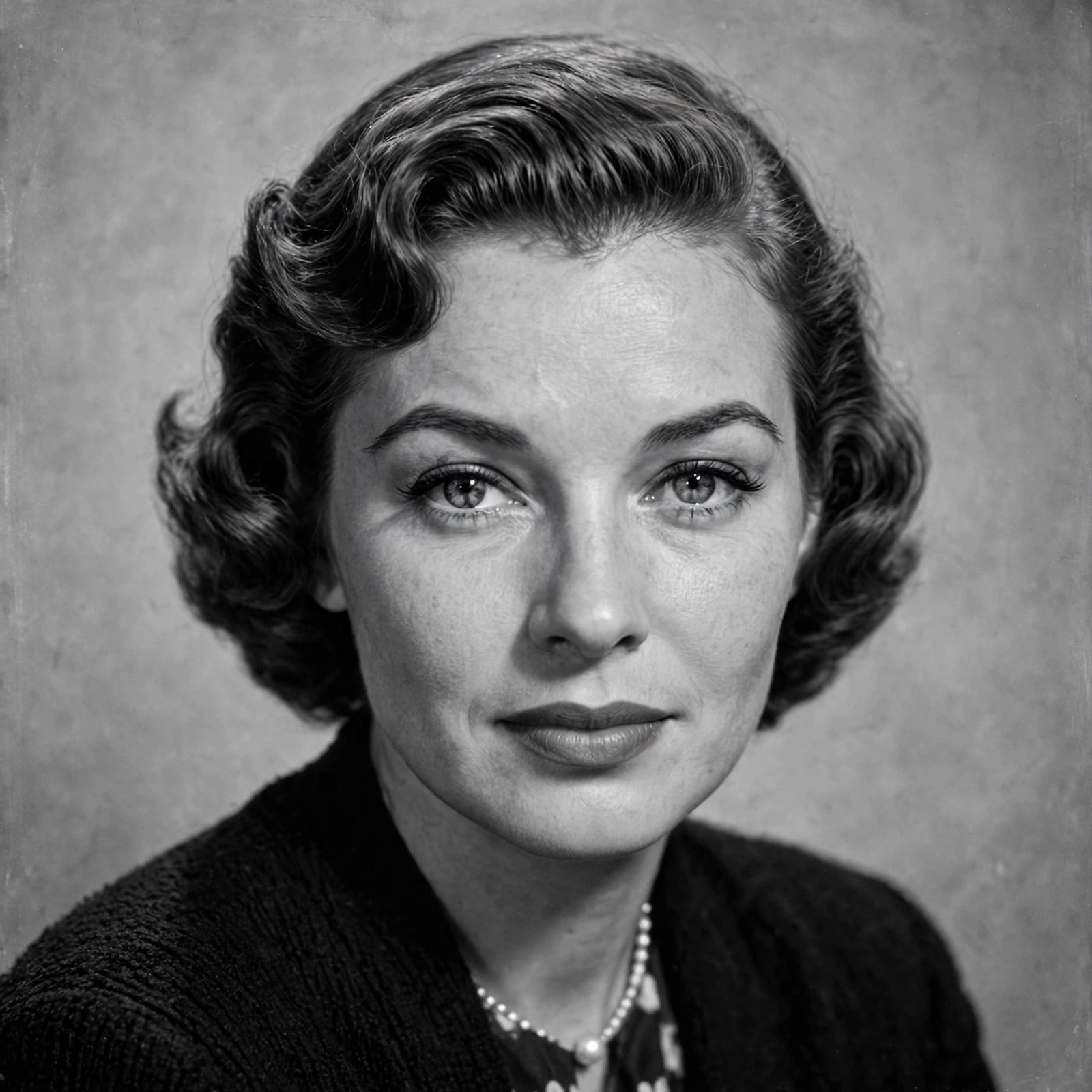 Ejemplo visual: Blanco y negro — retrato clásico estilo años 50